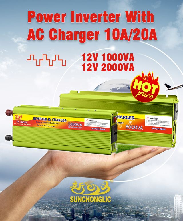 Power inverter with charger